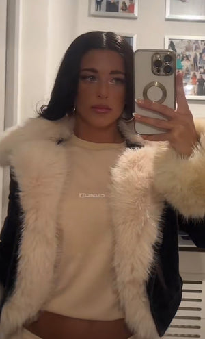 Beige Crew Neck Jumper