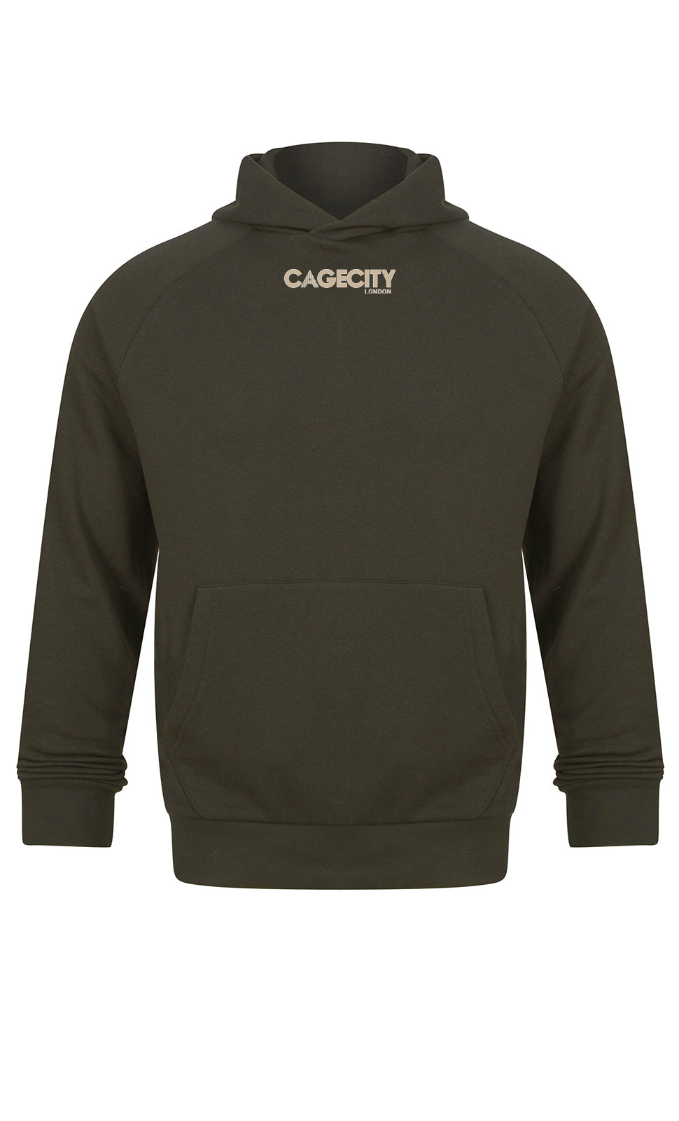 Olive Green Fitted Black Hoodie