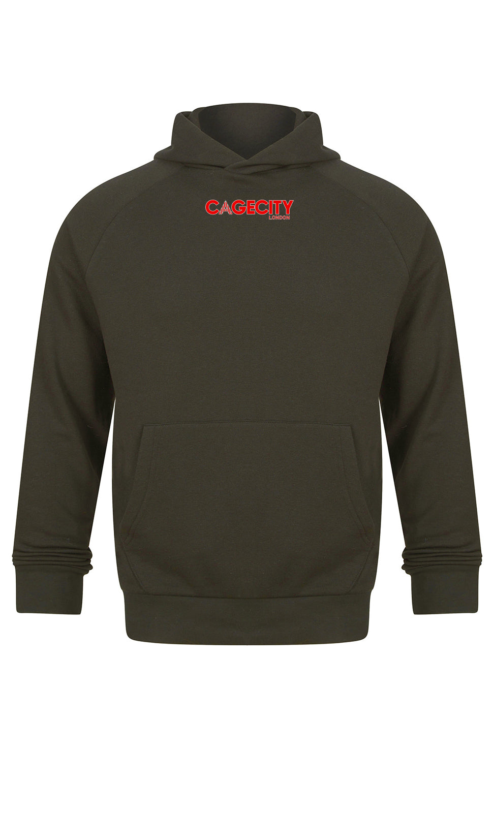 Olive Green Fitted Black Hoodie
