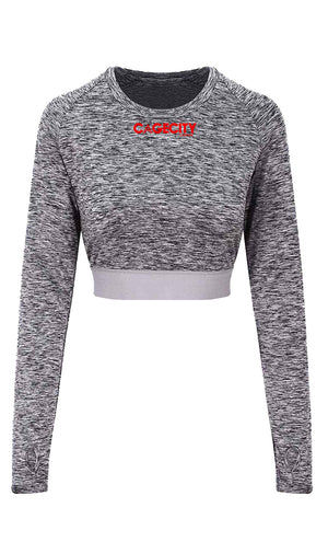 Grey Washed Thumb hole Top