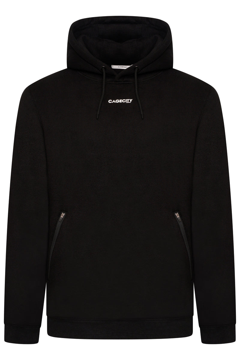Cagecity London Black Hoodie with Front Pockets