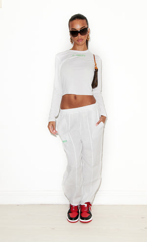 White Linen Pants with Cagecity London