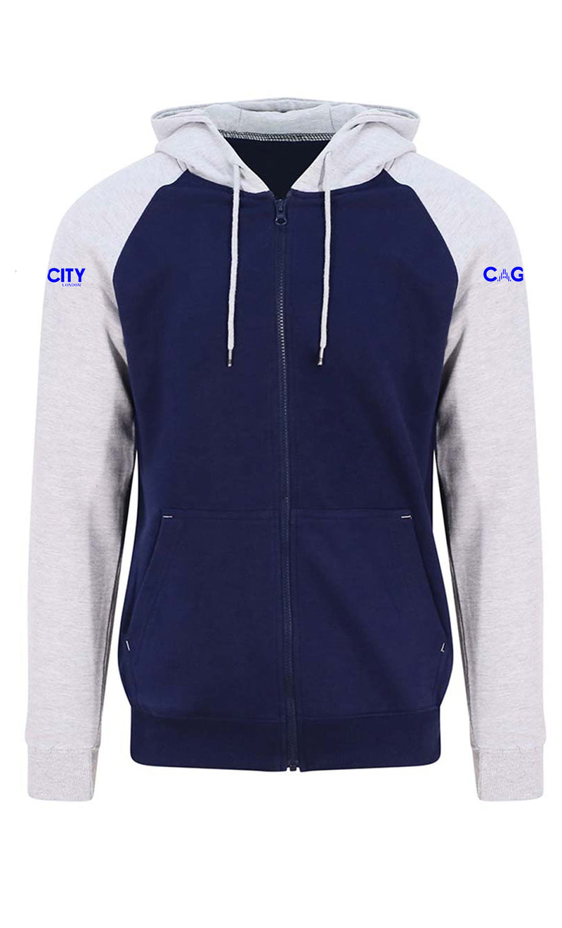 Navy & Grey Raglan Zoodie