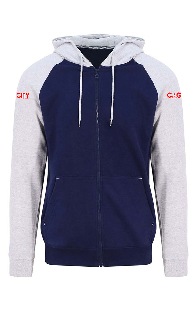 Navy & Grey Raglan Zoodie
