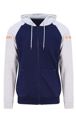Navy & Grey Raglan Zoodie
