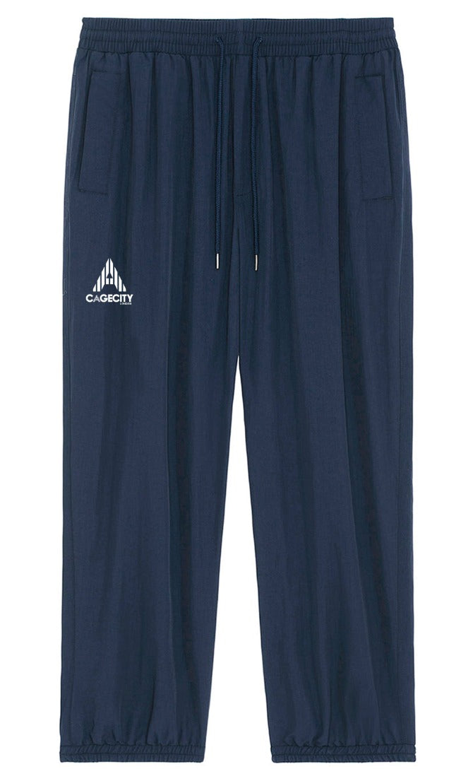 Navy Tracker Pants with Logo Piece