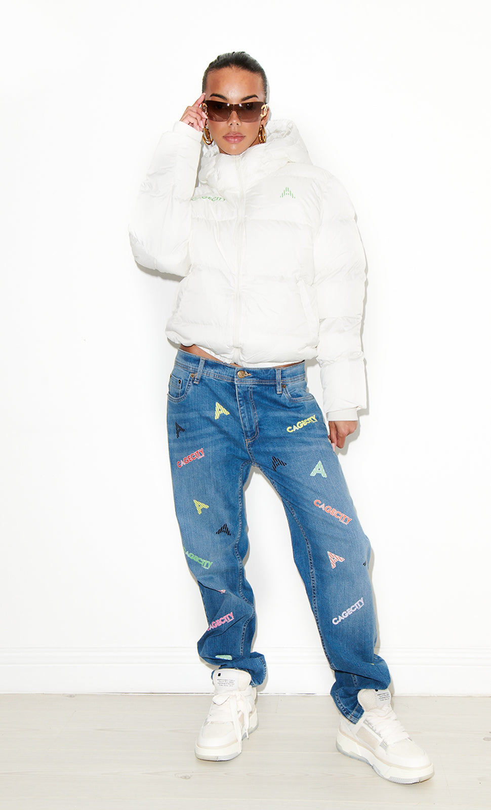 Colourful Graphic Jeans