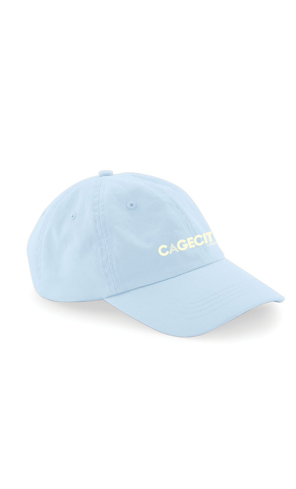 Baby Blue Cap with Yellow Logo