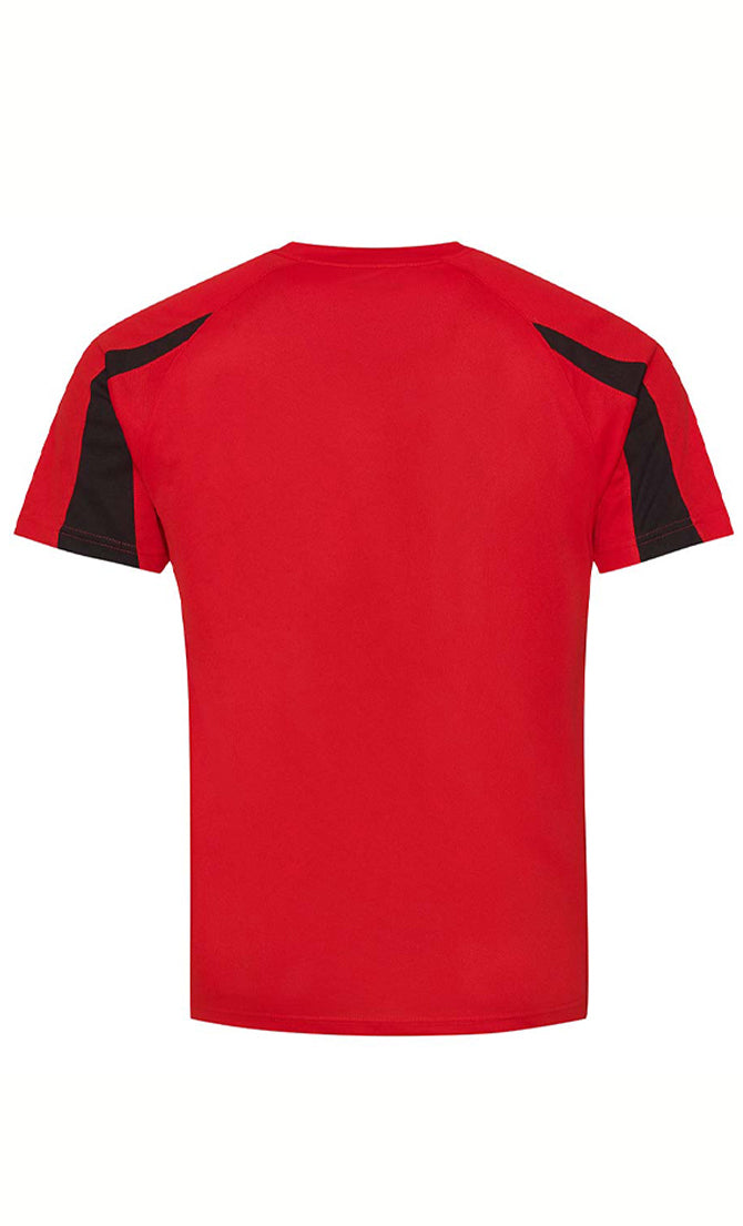 Black & Red Football Style T-shirt