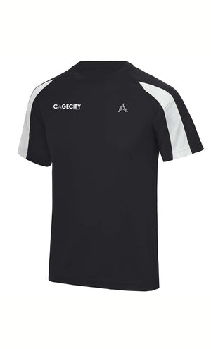 Black & White Football Style T-shirt