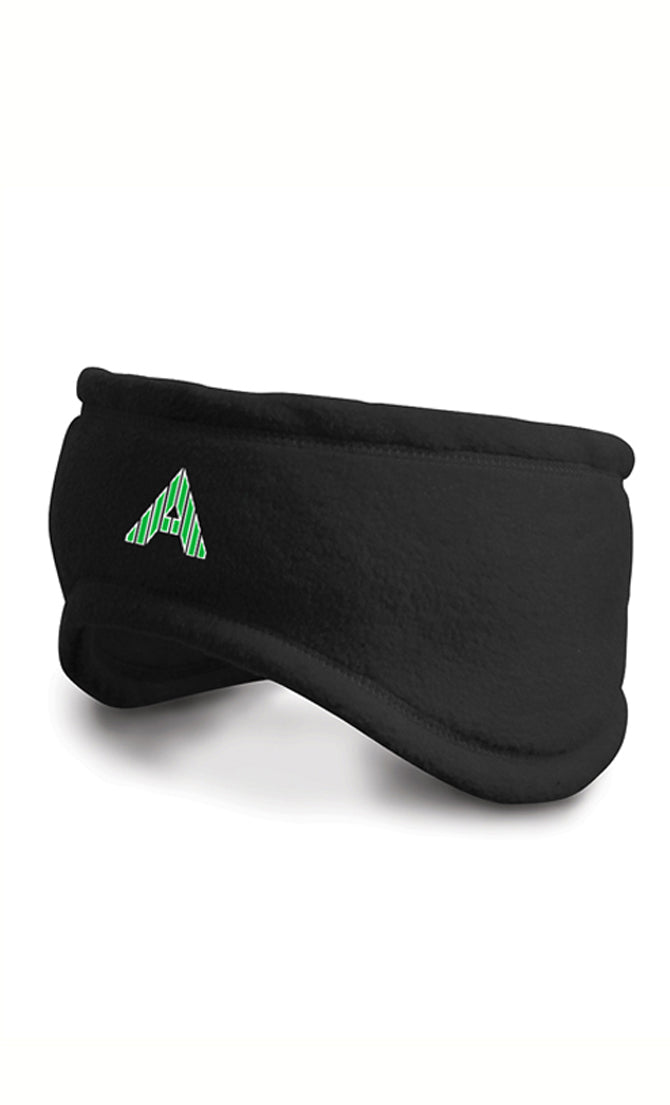 Black Winter Headband with A logo