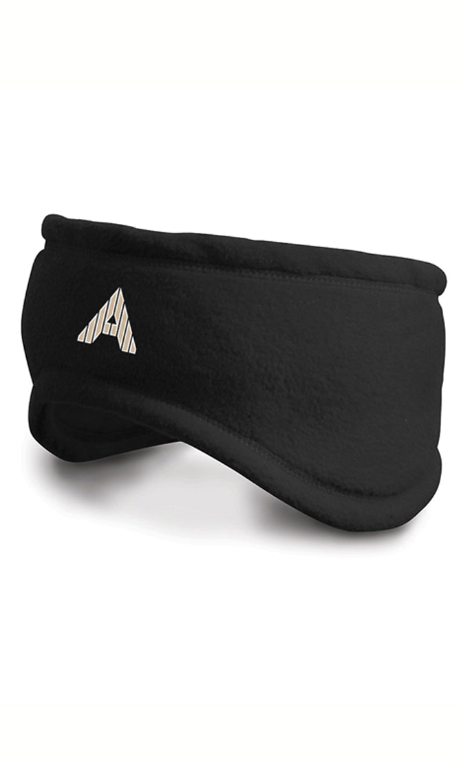 Black Winter Headband with A logo