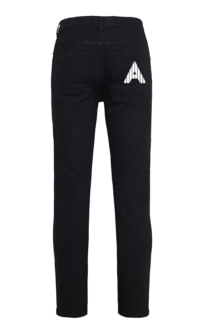 Black Jeans with Logo Piece