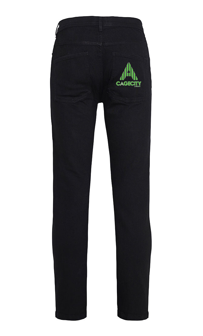 Black Jeans with Logo Piece