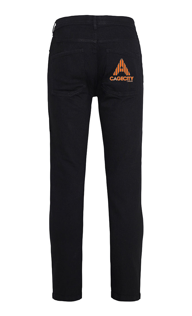 Black Jeans with Logo Piece