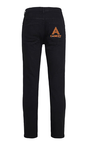 Black Jeans with Logo Piece