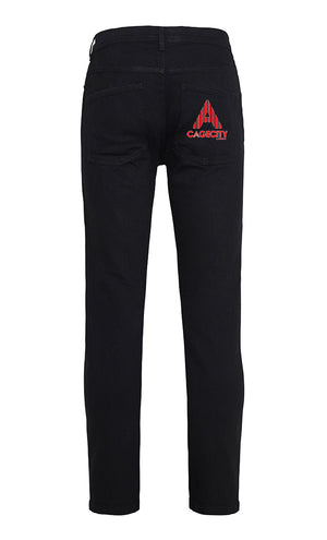Black Jeans with Logo Piece