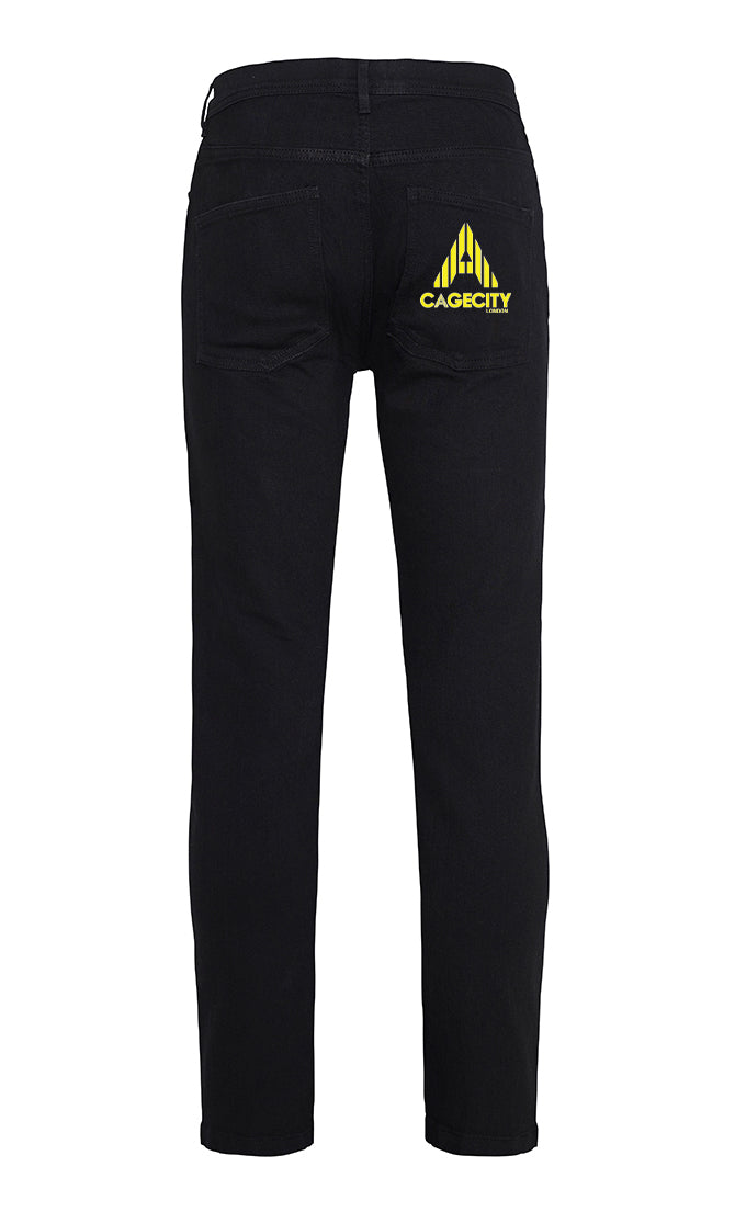Black Jeans with Logo Piece