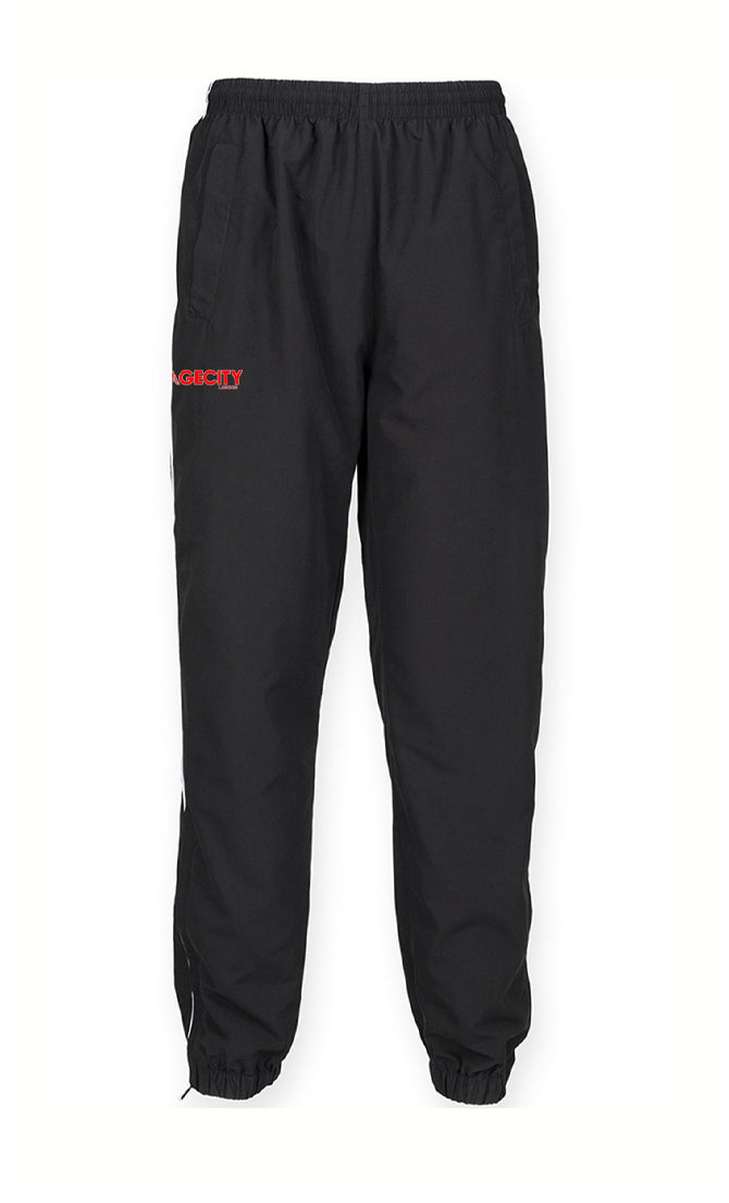 Black Piped baggy trackies