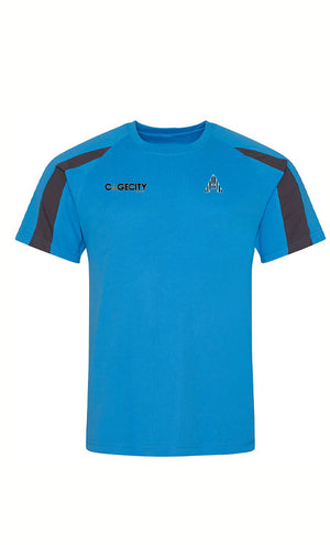 Blue & Black Football Style T-shirt