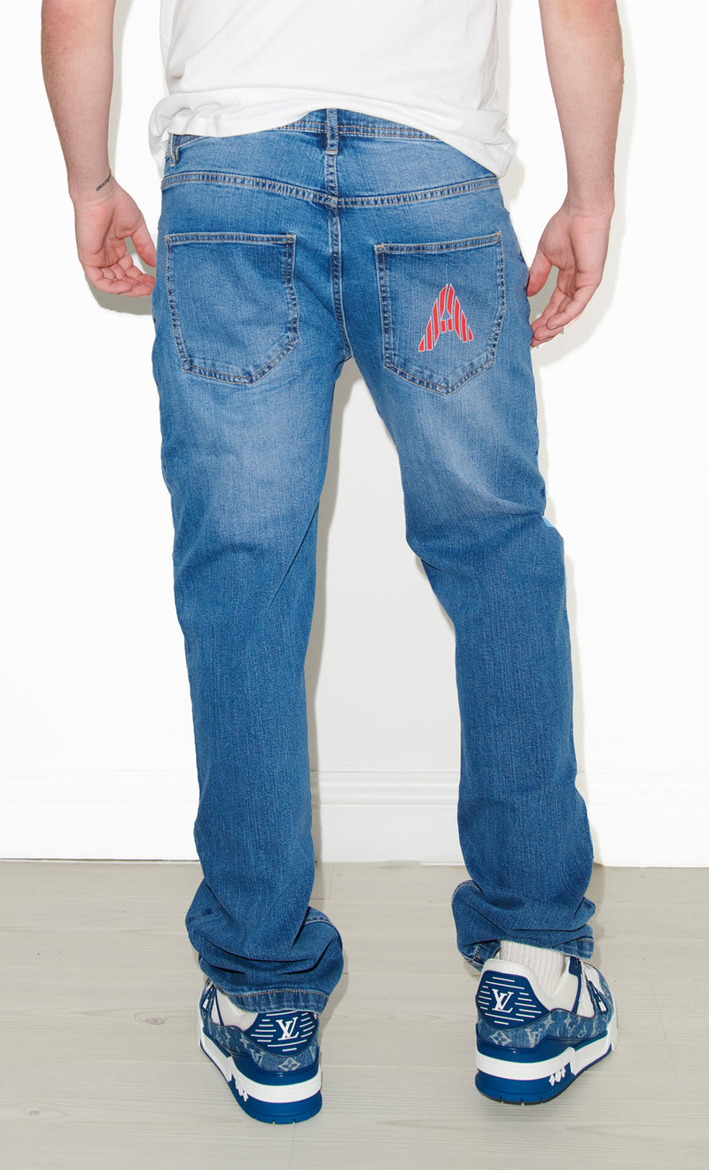Jeans with A Logo