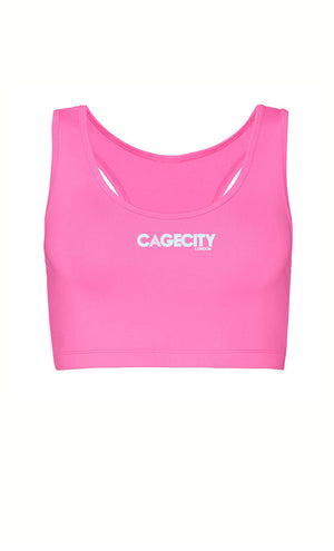 Pink sporty crop top