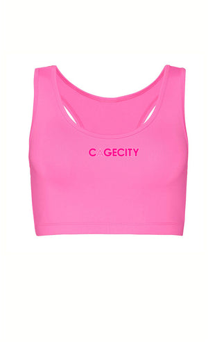 Pink sporty crop top