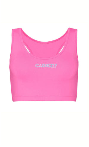 Pink sporty crop top