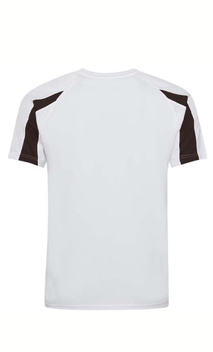 White & Black Football Style T-shirt