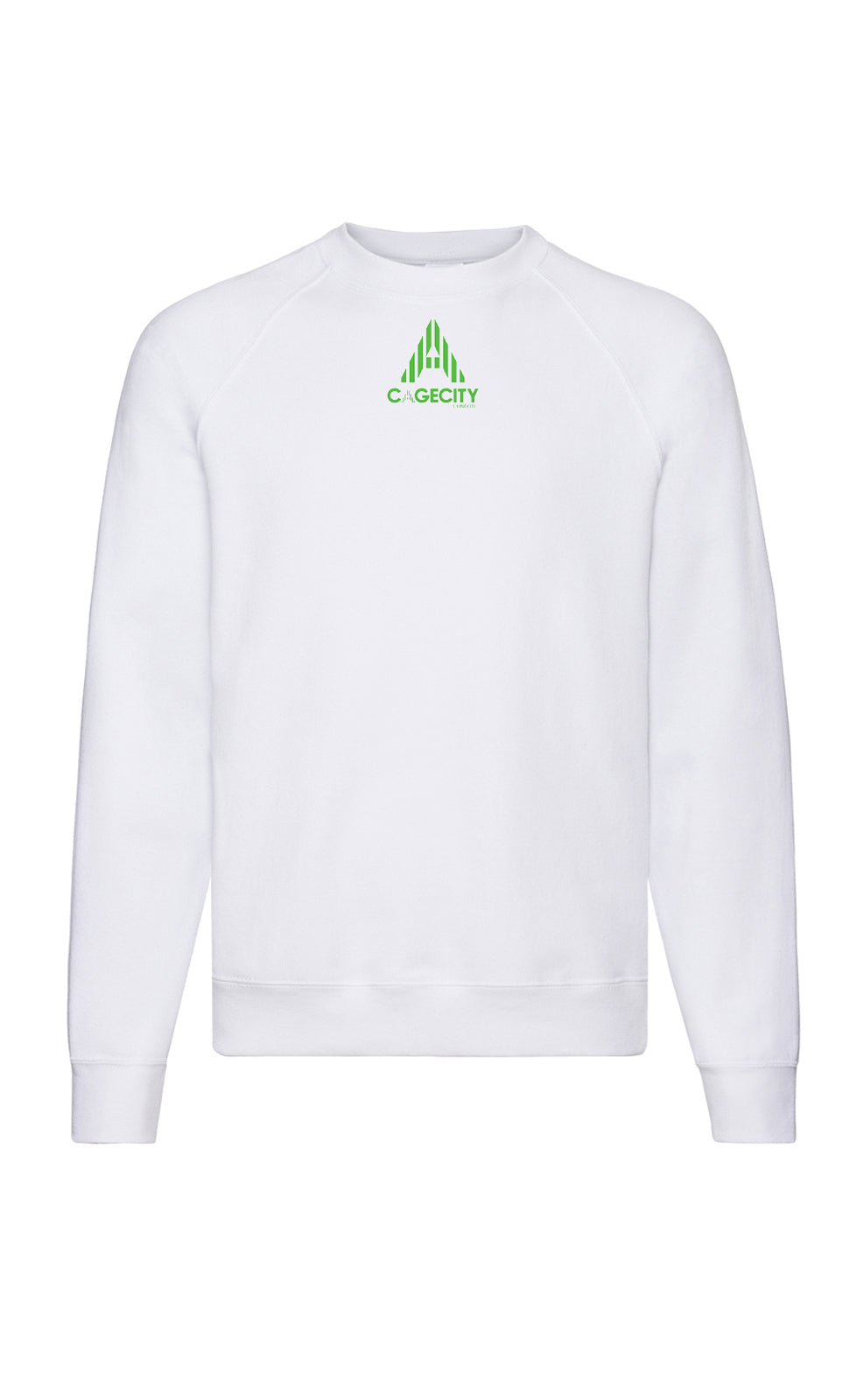 White Crewneck Jumper with Logo Piece