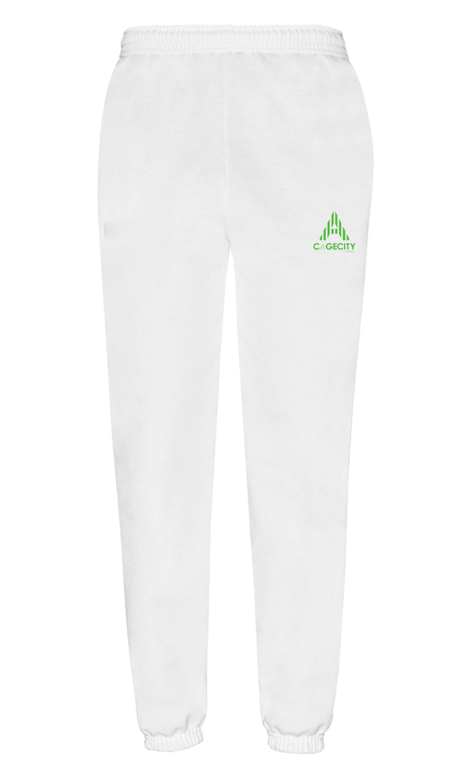 White Chill Joggers with Logo Piece