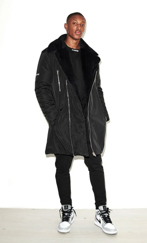 Cagecity London Two Way Padded Coat with Soft Lapels